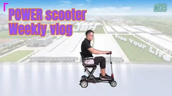 Jbh Factory Direct Selling Cheap Price Aluminium 4 Wheels Power Folding Electric Scooter with Mobility Motor 