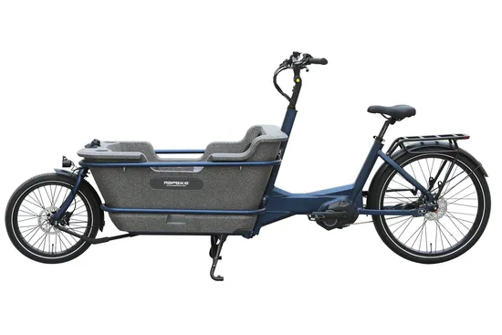 Wholesale Front Loading Fat Tire/Tyre Rideable Children MID Motor Battery Family Delivery Electric Cargo Bike At006 